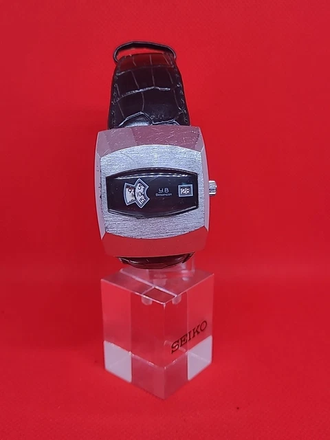 Montre YB BESANÇON Digitale à Guichets - Fonctionne, Mécanique Manuelle, Occasion Vintage