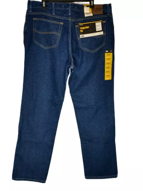 Lee Jeans 40x32 Mens Regular Fit Dark Pepper Prewash Denim Straight 2008989 NOS 3