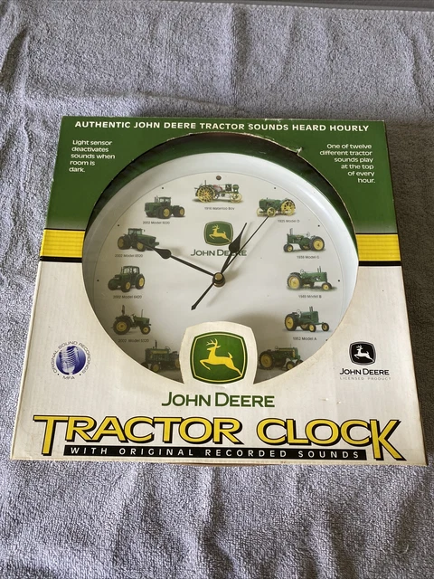 John Deere Tractor Green Wall Clock Tractor Sounds On The Hour.