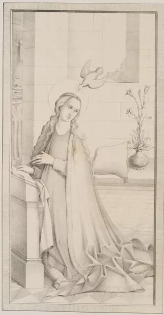 FEDERER (*1810) nach MAUCH (*1800), Maria Verkündigung, um 1845, Lith. Romantik