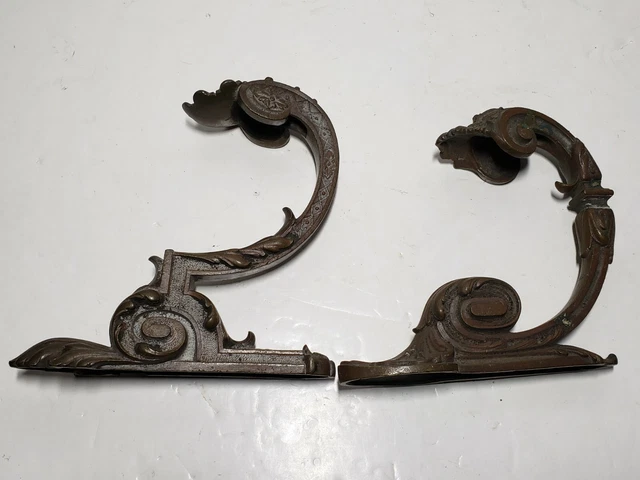 Antique French Roussel & Laverlochere (Paris) Brass Decorative Pieces Lot of 2 2