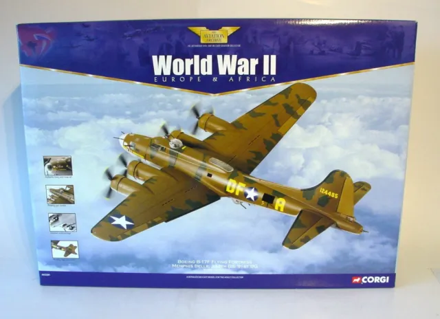 Corgi Aviation Aa33301 1/72 Boeing B-17F Flying Fortress, Memphis Belle, Bnib