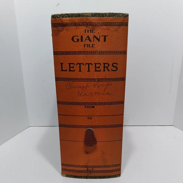 VTG LETTER FILE BOXES Office Storage Tab Indexes Book Hidden Storage GIANT FILE
