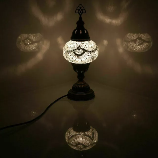 Lampada da comodino scrivania in mosaico Tiffany fatta a mano turco marocchino