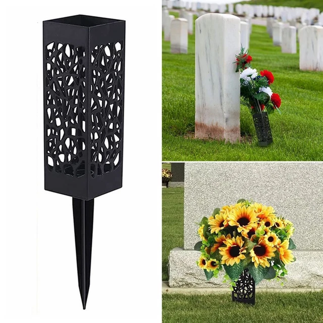 Black Outdoor Courtyard Flower Basket Garden Vase Flower Holder