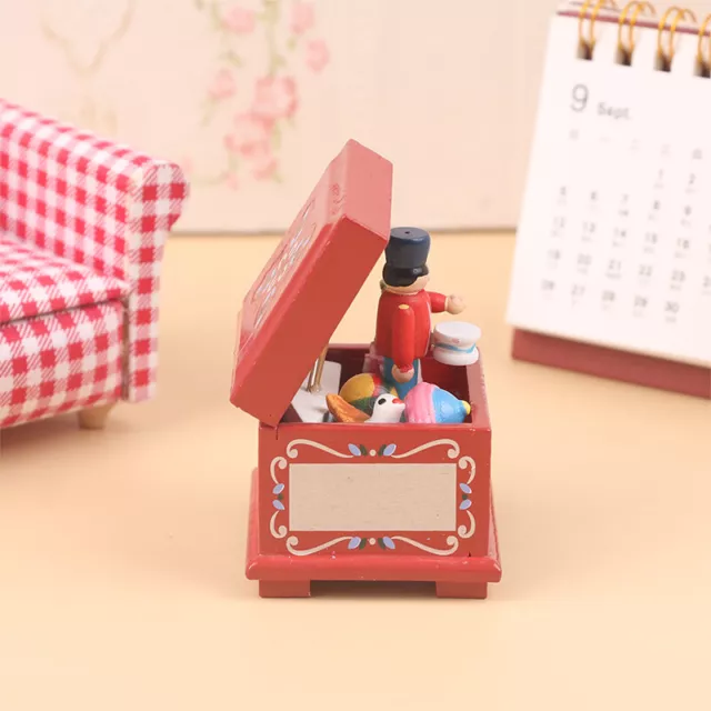 1:12 casa delle bambole scatola dei giocattoli in miniatura schiaccianoci di Natale modello bambino fingi di giocare - EL