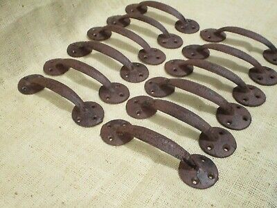 12 Cast Iron Antique Style Barn Handles Gate Pull Shed Door Handles Rustic Iron