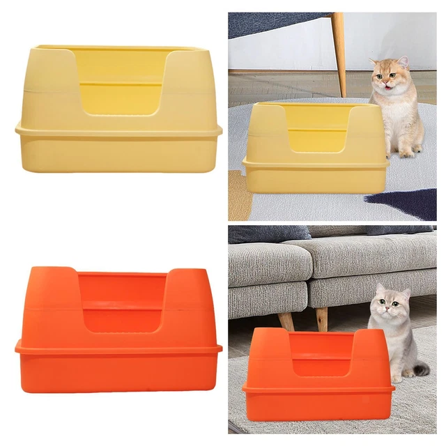 LARGE FOLDABLE CAT Litter Box Kitten Potty Toilet for Small Medium Cats
