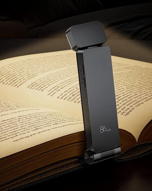 Reading Light 86Lux Rechargable Book Light for Reading in Bed Ultralight Clip