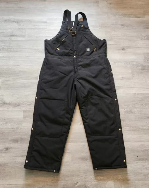 CARHARTT OVERALLS MENS 44x28 R33 Black Insulated Yukon Arctic Bibs Quilted  $134.99 - PicClick
