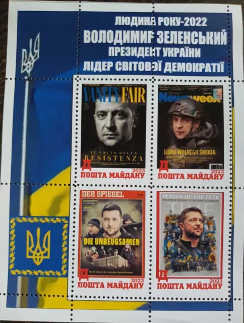 stamps Ukraine 2023 visit President Zelensky Person Year World Leader war russia