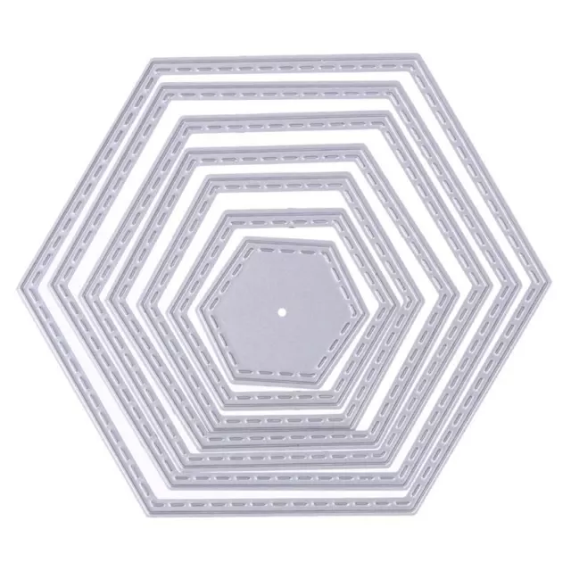 7pzs / juego Matriz espiral hexagonal Plantillas matriz de corte DIYAlbum d5302