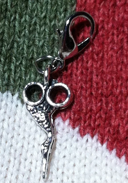 Stork Scissors Charm Silver Bookmark Scrapbooking Bracelet baby Shower Embroider