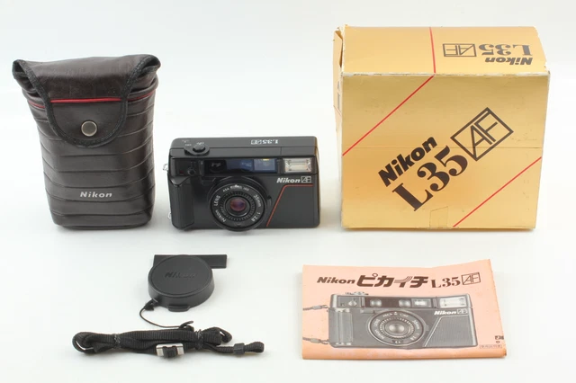**MINT in Box** Nikon L35 AF Pikaichi Film Camera All works ISO 1000 From JAPAN