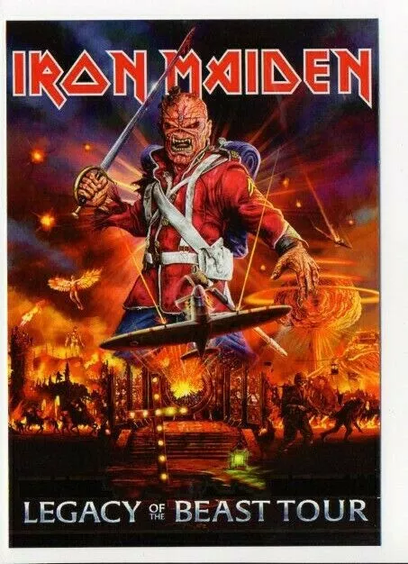 IRON MAIDEN carte postale n° ATHQ 359 LEGACY OF THE BEAST TOUR