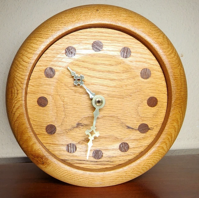 JUNGHANS WOODEN DANISH Modern WallDesk Clock Herman Miller Style Vtg