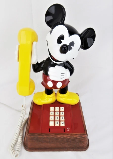 1985 Retro Classic! Mickey Mouse Push-Button Telephone (BT TSR 8021A), 39cm High