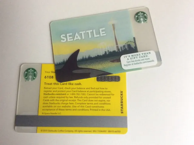 Geschenkkarte Starbucks # 6108 Seattle / USA  Walflosse 2015
