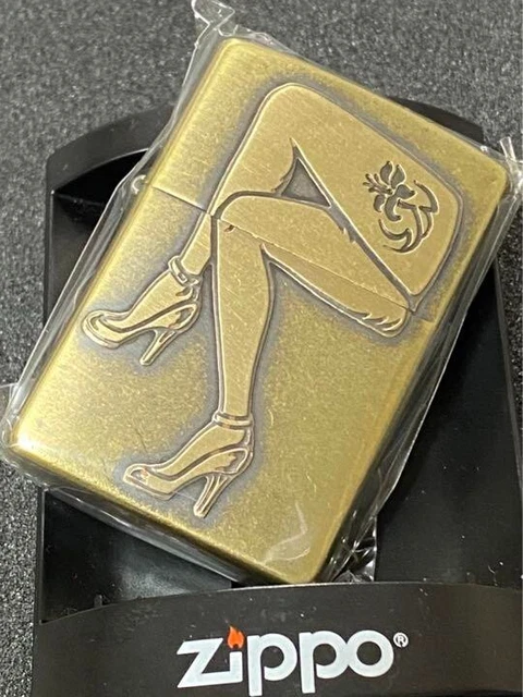 zippo leg up gold sexy girl rare model made in 2006