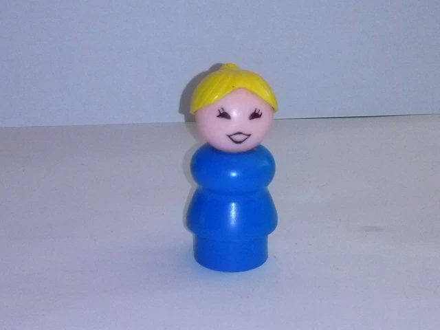 vintage-fisher-price-little-people-figure-mb1-mom-woman-teacher-blue