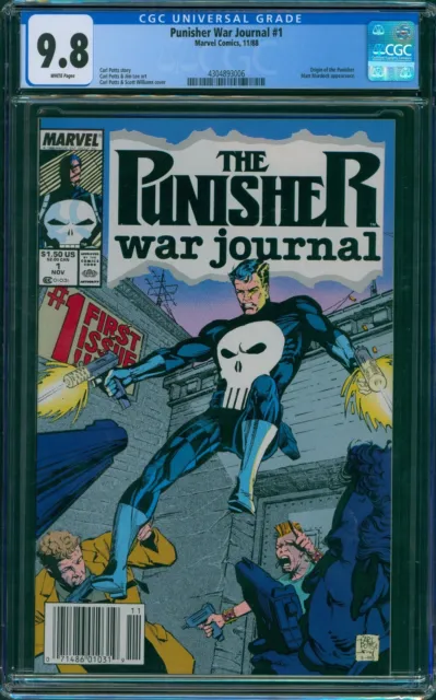 Punisher War Journal #1 CGC 9.8 NEWSSTAND ORIGIN MARVEL Comic 1988