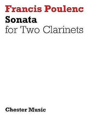 Sonata for Two Clarinets Duet Duo Sheet Music Book - Francis Poulenc  - H6