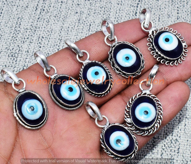Evil Eye Gemstone Ethnic Handmade Pendant 1pcs Lot PWJC-4400