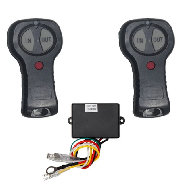 Set telecomando verricello wireless 12 V ricevitore box kit doppio telefono per camion
