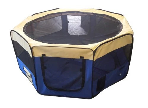 Cool Runners 60 by 60 by 30-Inch Indoor/Outdoor Portable Soft Side Pet Play P...