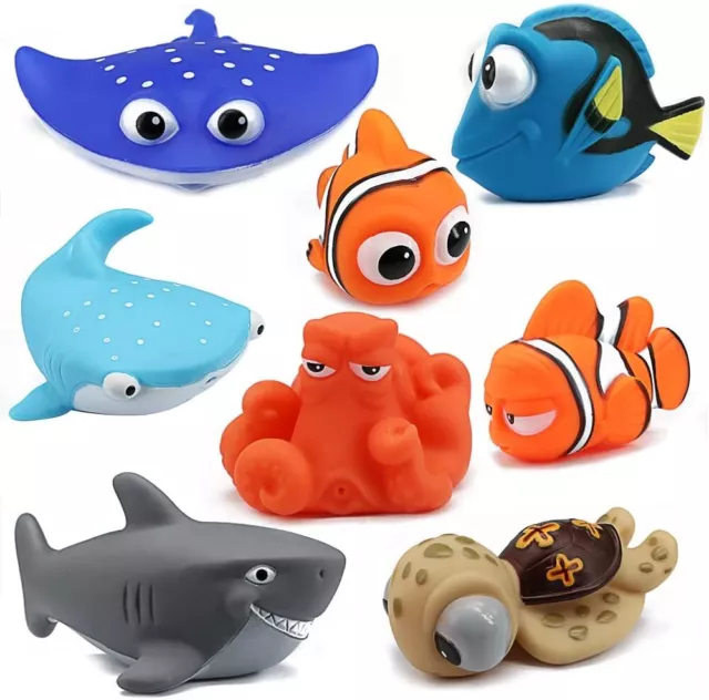 8Pcs Finding Dory Nemo Bath Squirters Bath Toys Baby Floating Squirt Bath Toy