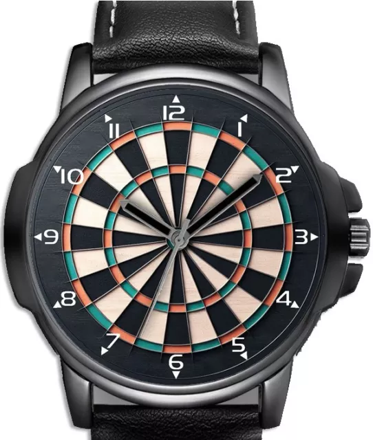 Dart Game Black New Unique Unisex Beautiful Wrist Watch UK FAST