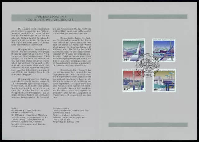 Germany Folder 1993/06 Olympics Architecture Stadium Munich Berlin Kiel Harbour'