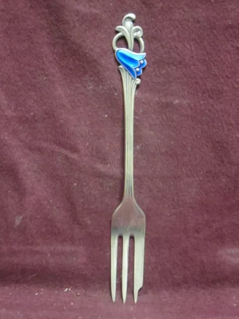 Sterling Silver TH Marthinsen Norway BLUE BELL PASTRY FORK 5 3/4" 18g  no mono