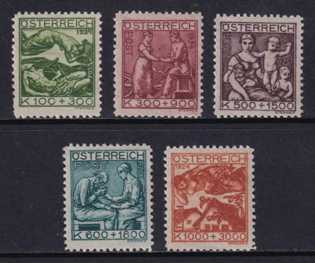 AUSTRIA 1924 Artists` Fund set of 5 SG 563-567 MH/* (CV £50)