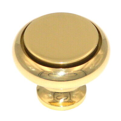 Amerock Advantage Solid Brass 1 1/4" Round Flat Top Cabinet Knob BP1956-B