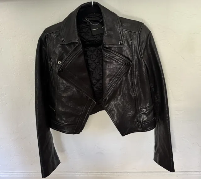 Proenza Schouler Black Lambskin Leather Jacket