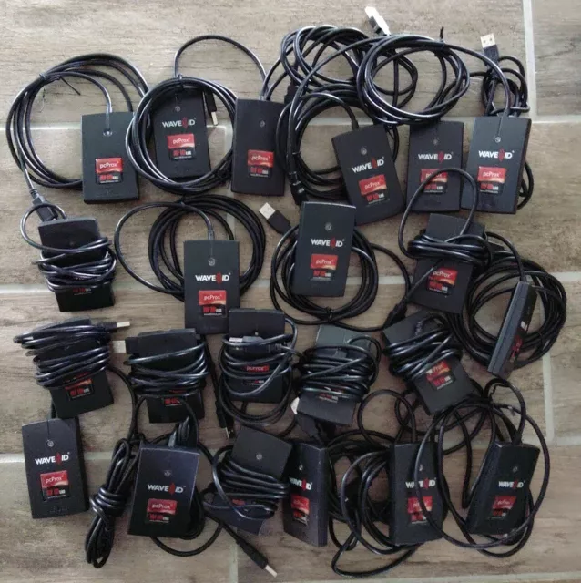 LOT OF 24 Wave ID RFideas PCprox RDR-6082AKU USB RFid Readers