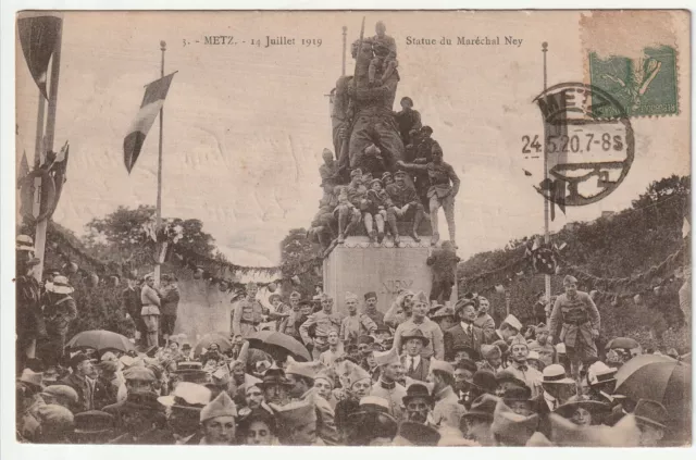 METZ - Moselle - CPA 57 - Military Festes Statue of Ney in 1919