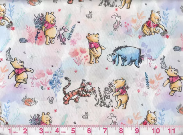 Fabric~Winnie The Pooh's Garden-Quilt Fabric-1/2 Metre