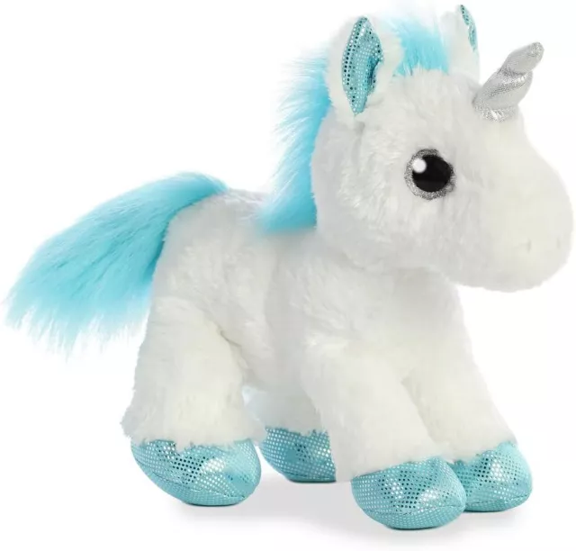 Aurora, 60957, Sparkle Tales, Frosty Unicorn, 12In, Soft Toy, White and Blue