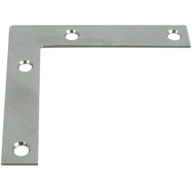 National Catalog 117 3-1/2 In. x 5/8 In. Zinc Flat Corner Iron (4-Count) N114025