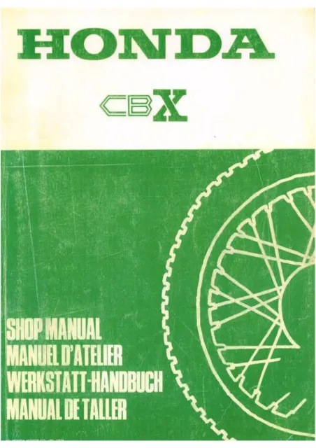 Honda CBX 1000 manuale officina formato PDF
