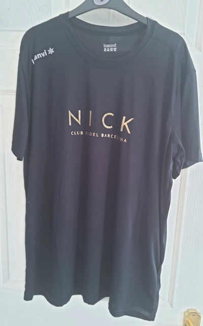 PADEL TENNIS, LUANVI Nick club padel Barcelona black & gold top, size