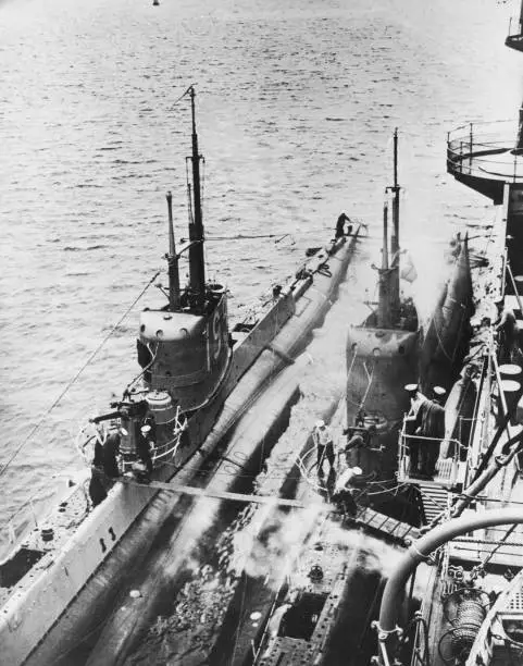 S-Class Submarines 'Hms Starfish' And 'Hms Seahorse' 1939 Old Photo