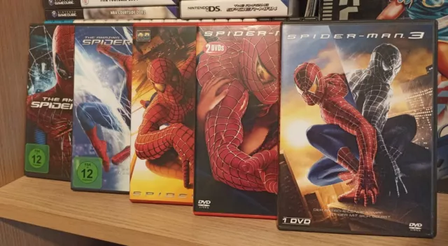 DVD  Marvel Spiderman 1-3 Amazing Spiderman 1/2 Konvolut Sammlung Komplett OVP