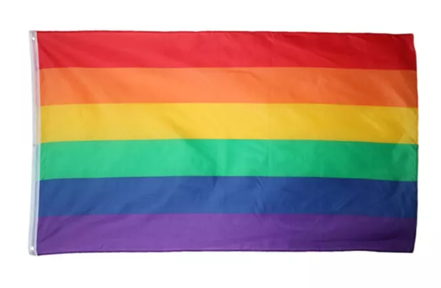 5 feet x 3 feet RAINBOW FLAG - gay pride - caravan camping motorhome boat