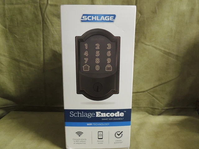 Schlage Encode Smart Wifi Deadbolt Door Lock Camelot Trim