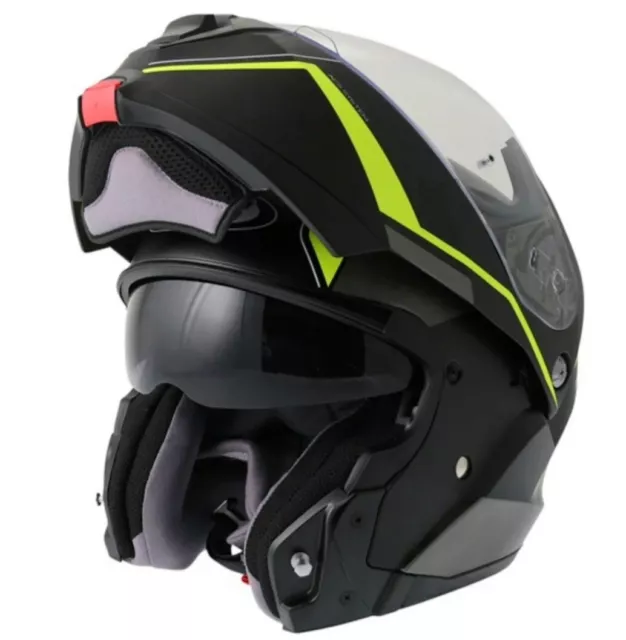 New Hjc Is-Max 2 Ii Flip Up Modular Motorcycle Helmet Size:l (Mine Matt Blk/Ylw)
