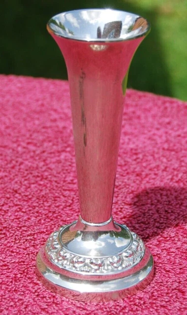 Ianthe English made silver plated posy vase