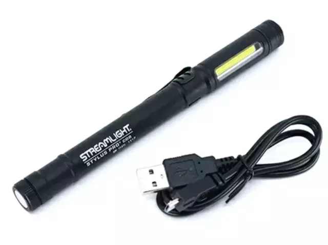 Streamlight Stylus Pro Magnetic USB Rechargeable 160 Lum COB LED Pen Light BlacK